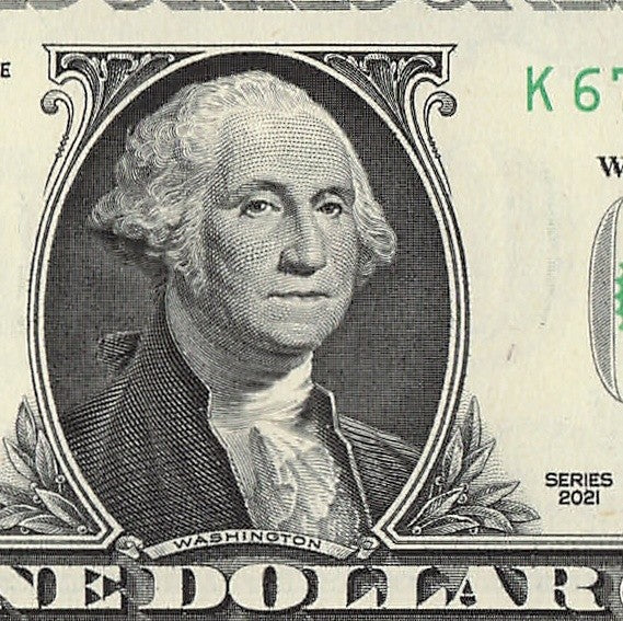 Radar Fancy Serial Number One Dollar Bill 2021 $1 KC Palindrome 5s 6s 7s