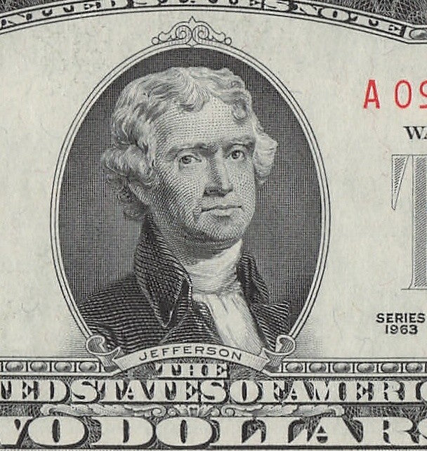 Double Radar Fancy Serial Number Two Dollar Red Seal 1963 0s 1s 2s 9s