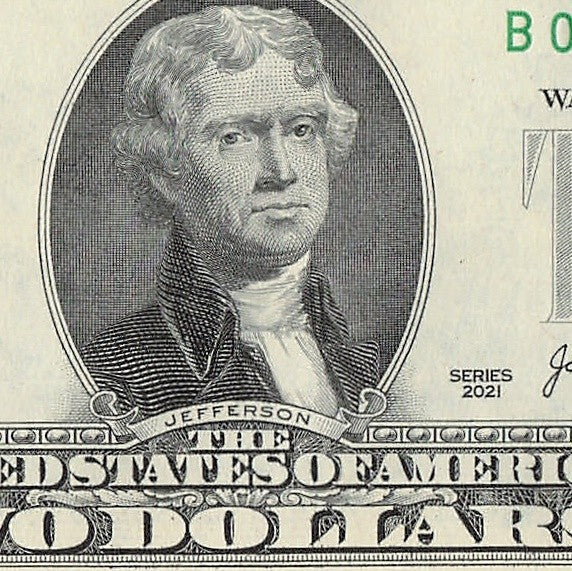 2021 $2 Two Dollar Bill Repeater Fancy Serial Number Janet Yellen 0s 8s 1s