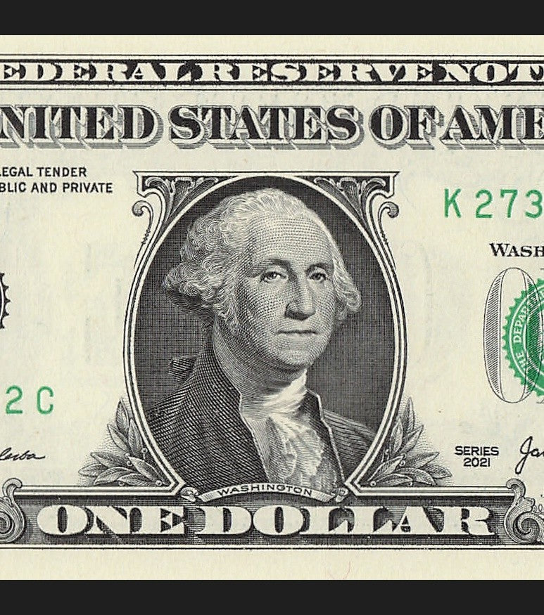 Radar Fancy Serial Number One Dollar Bill 2021 $1 KC Palindrome 2s 7s 3s 5s