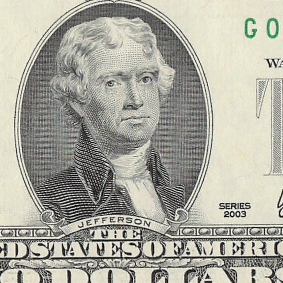 Binary Low Serial Number Star Note Two Dollar Bill G00003033* 3s 0s Chicago