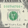 Bookend Fancy Serial Number One Dollar Star Note 00s Cleveland 1995 $1