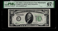 Ten Dollar Federal Reserve Note FR 2006C PMG 67 1934A $10 FRN