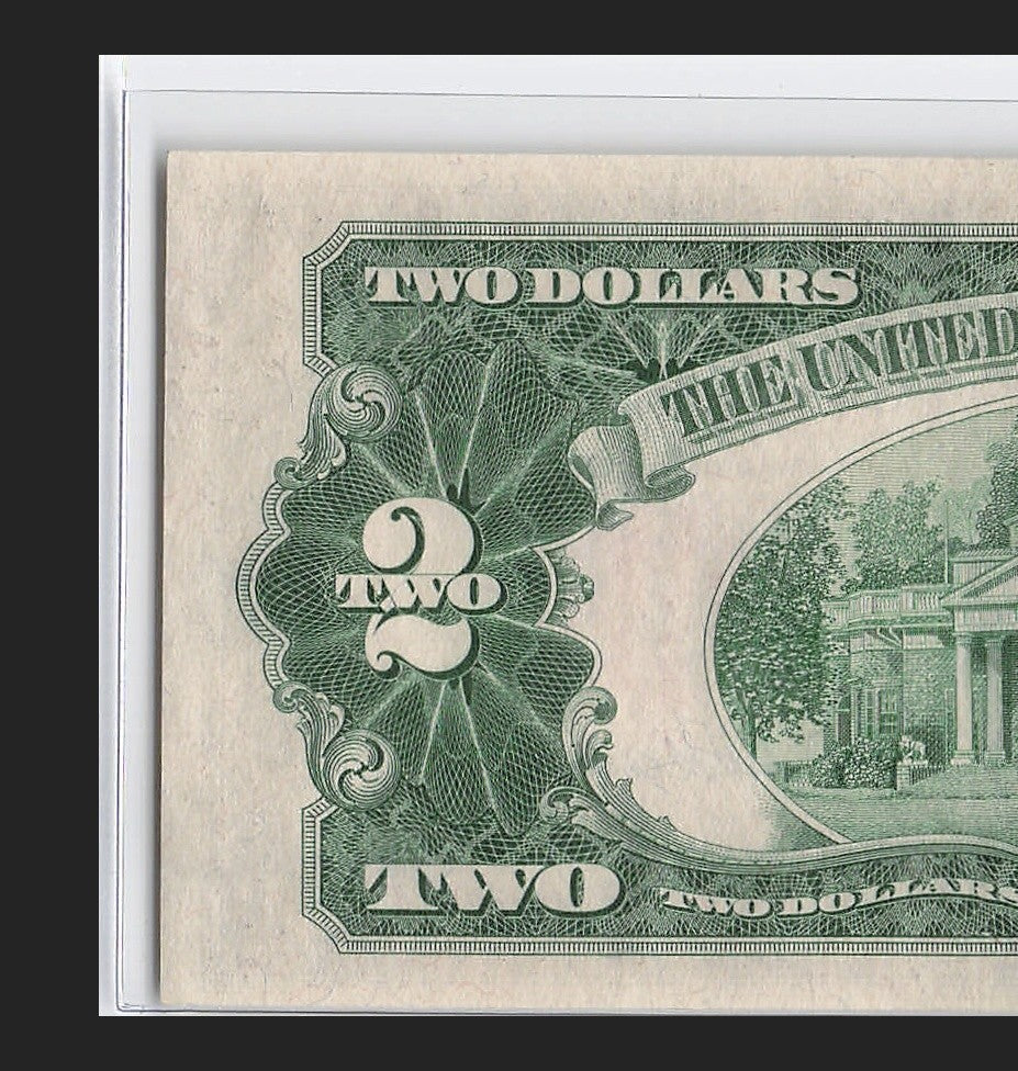 Five of a Kind 4s Fancy Serial Number Two Dollar Red Seal $2 1953A