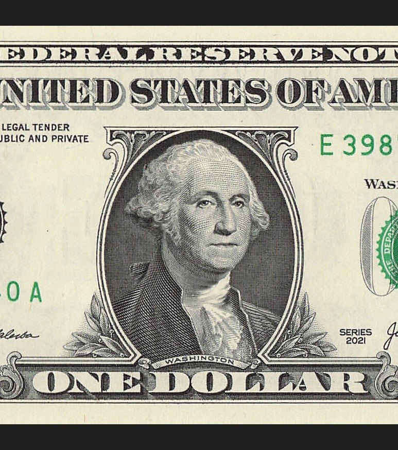Six Digit Ladder Fancy Serial Number One Dollar Bill 9s 8s 7s 6s 5s 4s 2021 $1