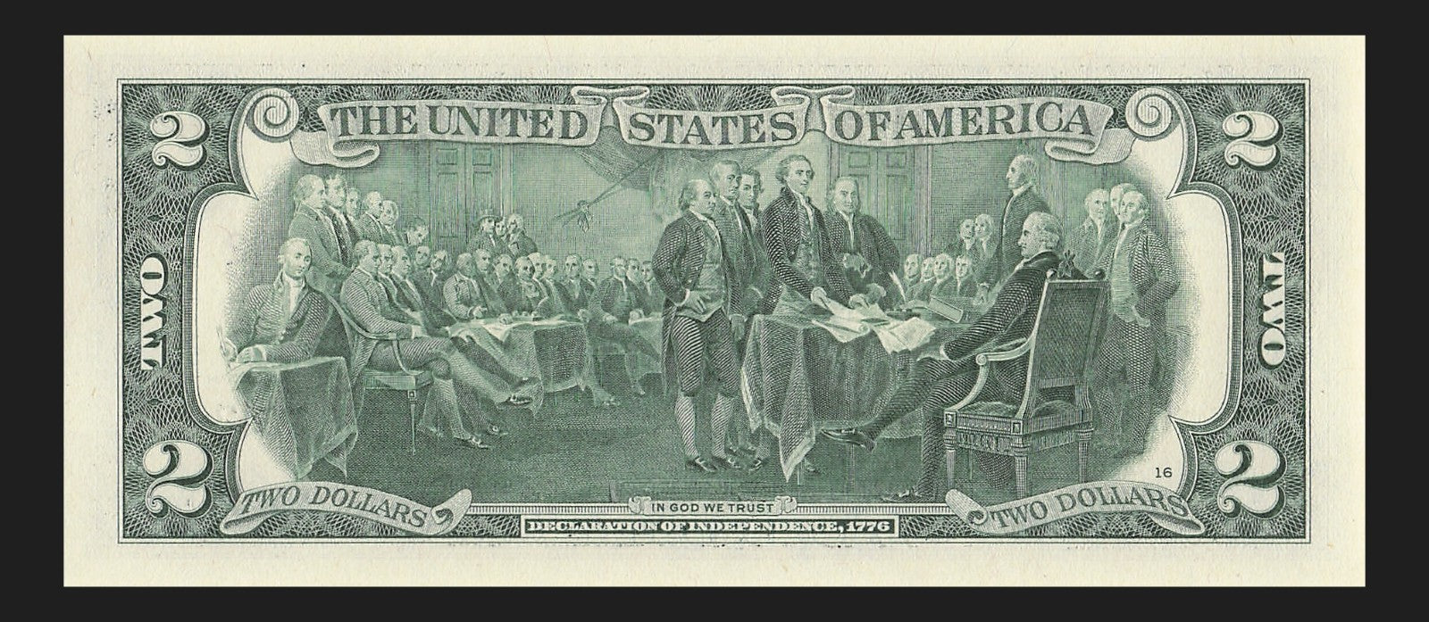 Radar Two Dollar Bill Fancy Serial Number 2017A $2 Palindrome 1s 7s 2s 5s