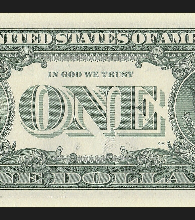 Binary Fancy Serial Number One Dollar Bill 2021 $1 BC Block 2s 8s