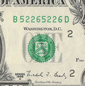 Repeater Fancy Serial Number One Dollar Bill 2s 5s 6s 1988A BD Block Trinary