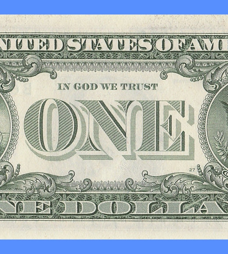 Radar Fancy Serial Number One Dollar Bill 1985 2s 6s 7s 8s BB Block Palindrome