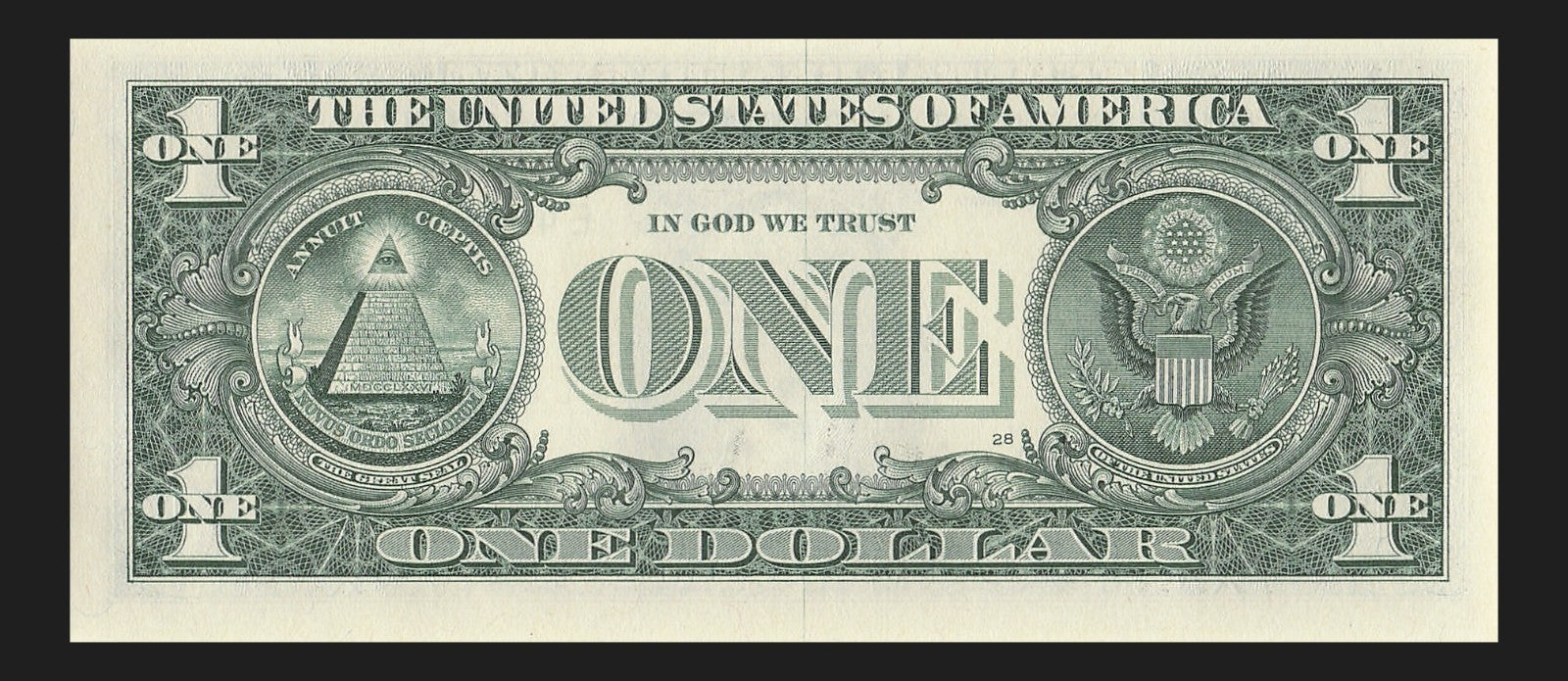 Seven of a Kind 4s One Dollar Bill Fancy Serial Number 2021 $1 EA Block