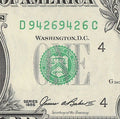 Repeater Fancy Serial Number One Dollar Bill 1985 2s 4s 6s 9s DC Block