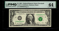 Low Serial Number 33 Fancy Serial Number One Dollar Bill PMG D00000033B