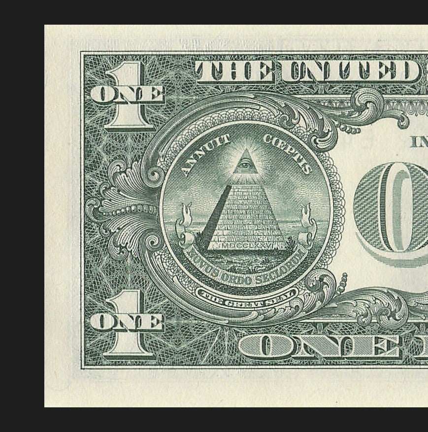 Seven of a Kind 4s One Dollar Bill Fancy Serial Number 2021 $1 EA Block
