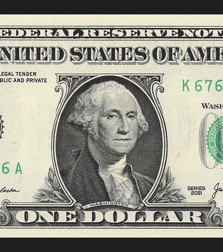 Radar Fancy Serial Number One Dollar Bill 2021 $1 KC Palindrome 5s 6s 7s