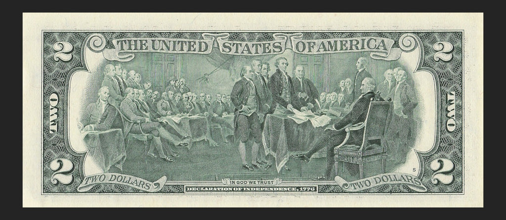 Binary Low Serial Number Star Note Two Dollar Bill D00004440* 4s 0s Cleveland