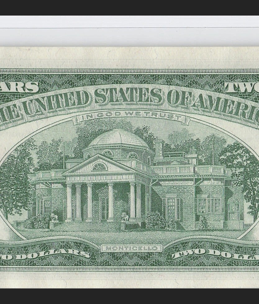 Five of a Kind 1s Fancy Serial Number Two Dollar Red Seal $2 1963A