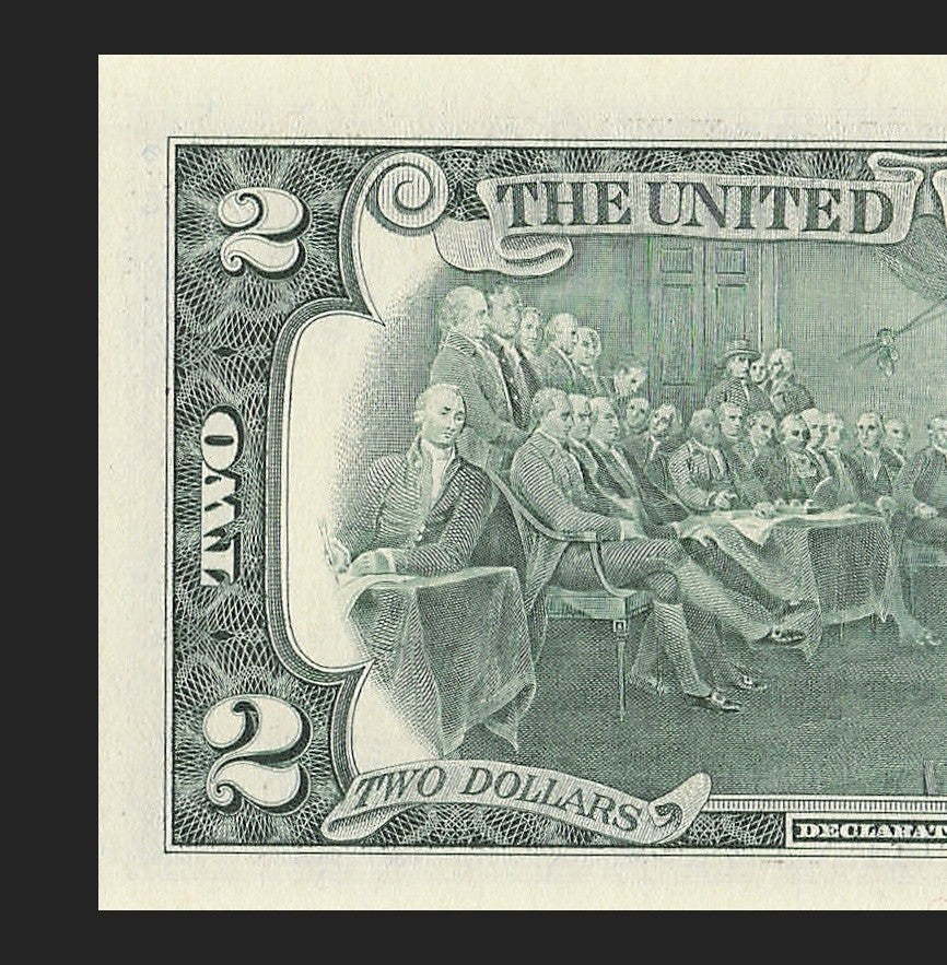 Binary Low Serial Number Star Note Two Dollar Bill H00003033* 3s 0s St Louis