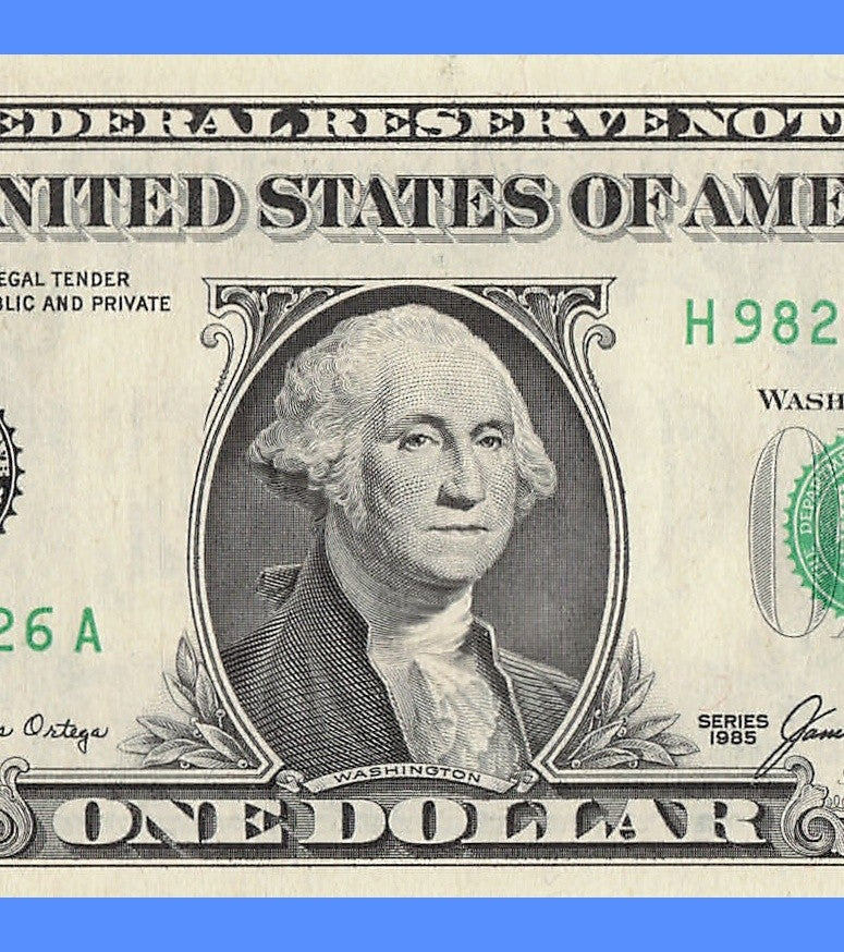Repeater Fancy Serial Number One Dollar Bill 1985 9s 8s 2s 6s HA Block