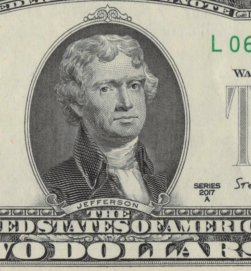 $2 Flipper Binary Repeater Fancy Serial Number Two Dollar Bill 0s 6s