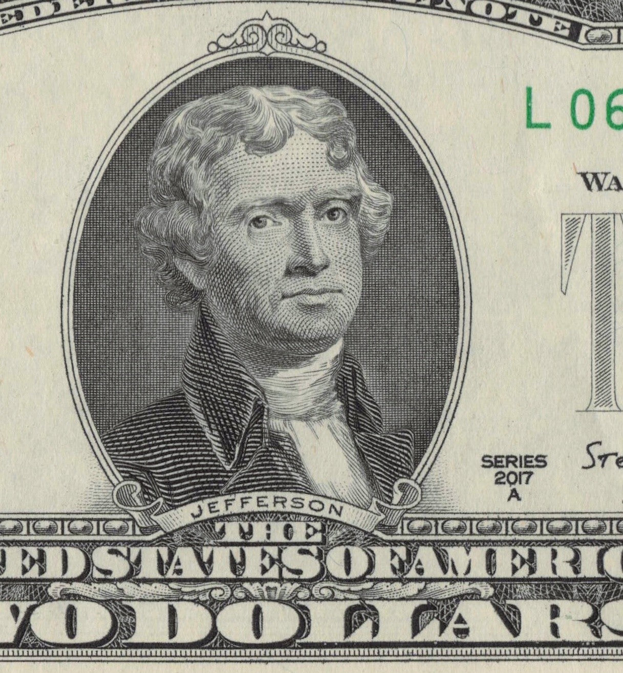 $2 Flipper Binary Repeater Fancy Serial Number Two Dollar Bill 0s 6s