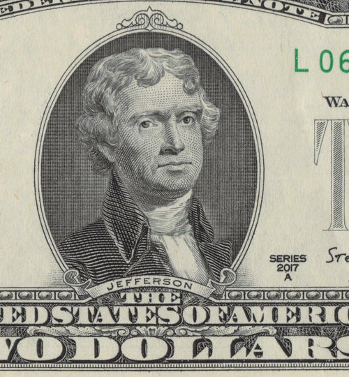 $2 Flipper Binary Repeater Fancy Serial Number Two Dollar Bill 0s 6s