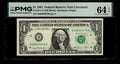 Low Serial Number 76 Fancy Serial Number One Dollar Bill PMG D00000076B