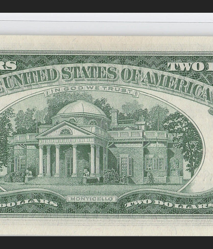 Five of a Kind 5s Fancy Serial Number Two Dollar Red Seal $2 1963A