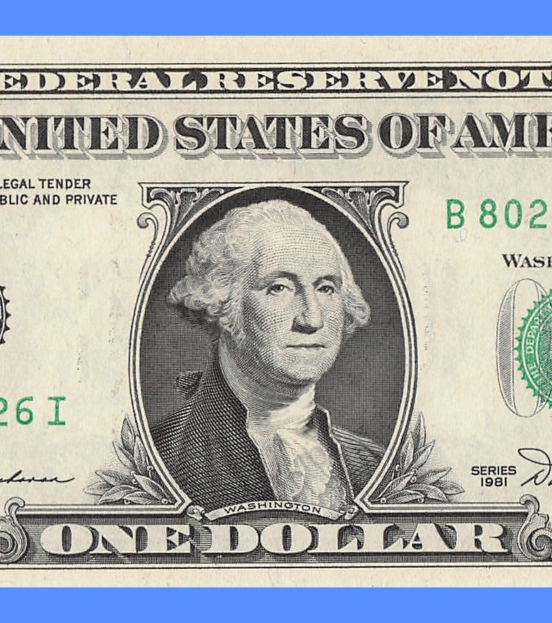 Repeater Fancy Serial Number One Dollar Bill 1981 0s 2s 6s 8s BI
