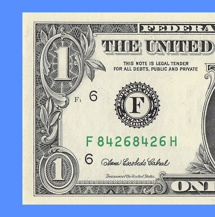 Repeater Fancy Serial Number One Dollar Bill 2s 4s 6s 8s 2003A FH Block