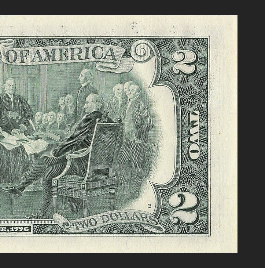 Binary Low Serial Number Star Note Two Dollar Bill D00003000* 3s 0s Cleveland