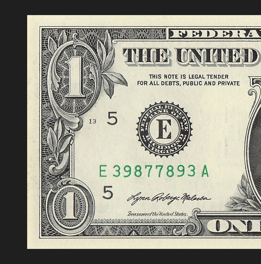Radar Fancy Serial Number One Dollar Bill 2021 $1 EA Palindrome 3s 9s 8s 7s