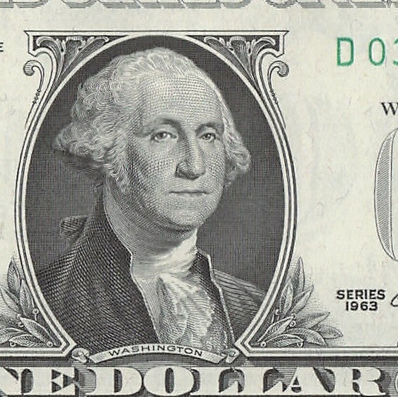Star Note One Dollar Bill 1963 $1 D* Block Cleveland Run 1 Low Serial Trinary