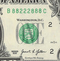 Binary Fancy Serial Number One Dollar Bill 2021 $1 BC Block 2s 8s