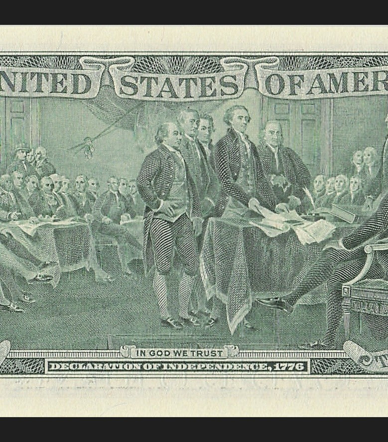 Repeater Two Dollar Bill Fancy Serial Number 2017A $2 Trinary 0s 4s 5s