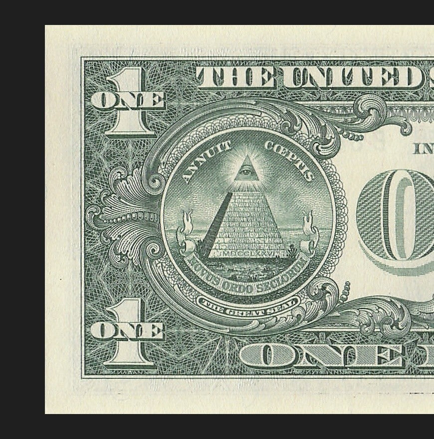Binary Fancy Serial Number One Dollar Bill 2021 $1 BC Block 2s 8s