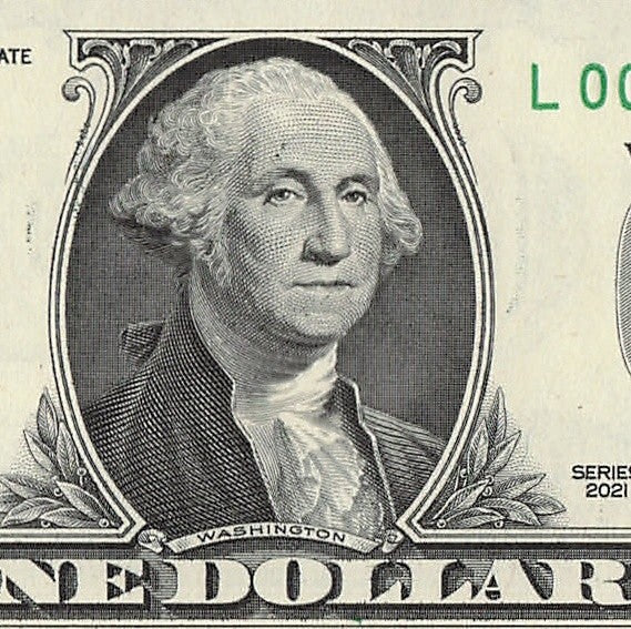 Low Serial Number One Dollar Bill 18 2021 LA Block $1
