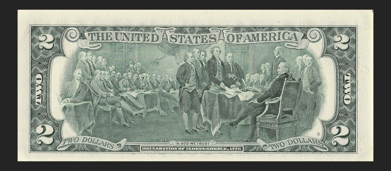 Binary Low Serial Number Star Note Two Dollar Bill G00004400* 4s 0s Chicago