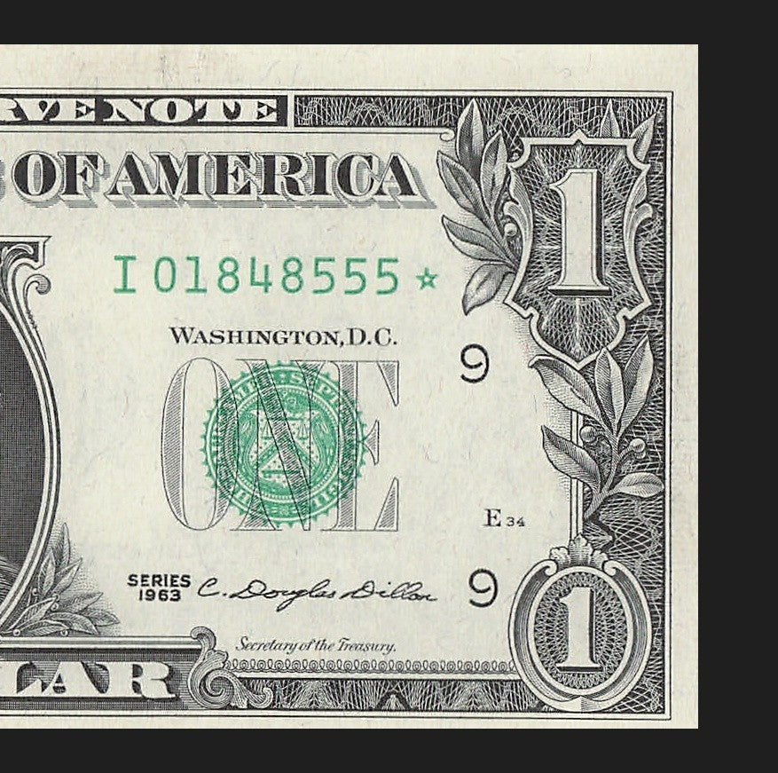 Star Note One Dollar Bill 1963 $1 I* Block Minneapolis Run 1 UNC