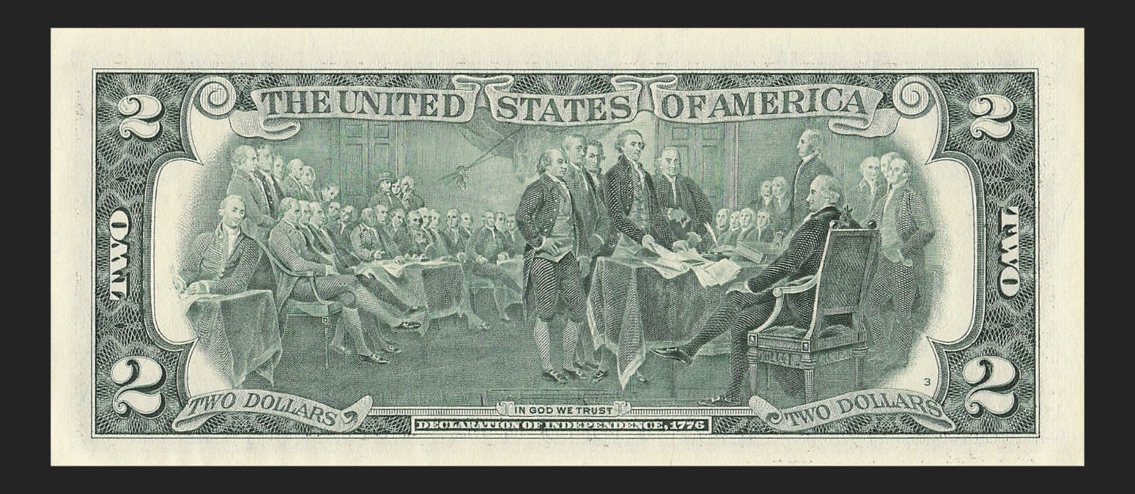 Binary Low Serial Number Star Note Two Dollar Bill D00004404* 4s 0s Cleveland