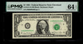 Low Serial Number 40 Fancy Serial Number One Dollar Bill PMG D00000040B