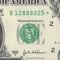 Star Note One Dollar Bill 2003A $1 B* Block New York Run 5 320K Sheet