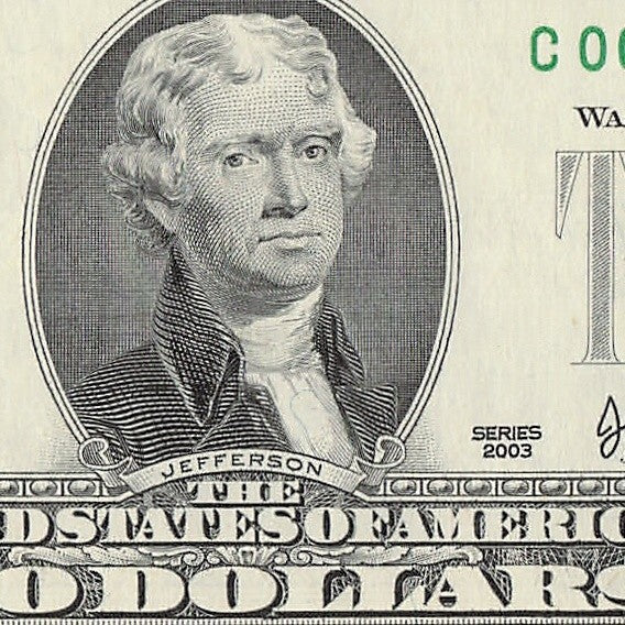 Binary Low Serial Number Star Note Two Dollar Bill C00002202* 2s 0s Philadelphia