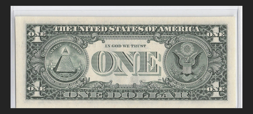 Radar Fancy Serial number One Dollar Bill FX Block X Run 1988A F62444426X