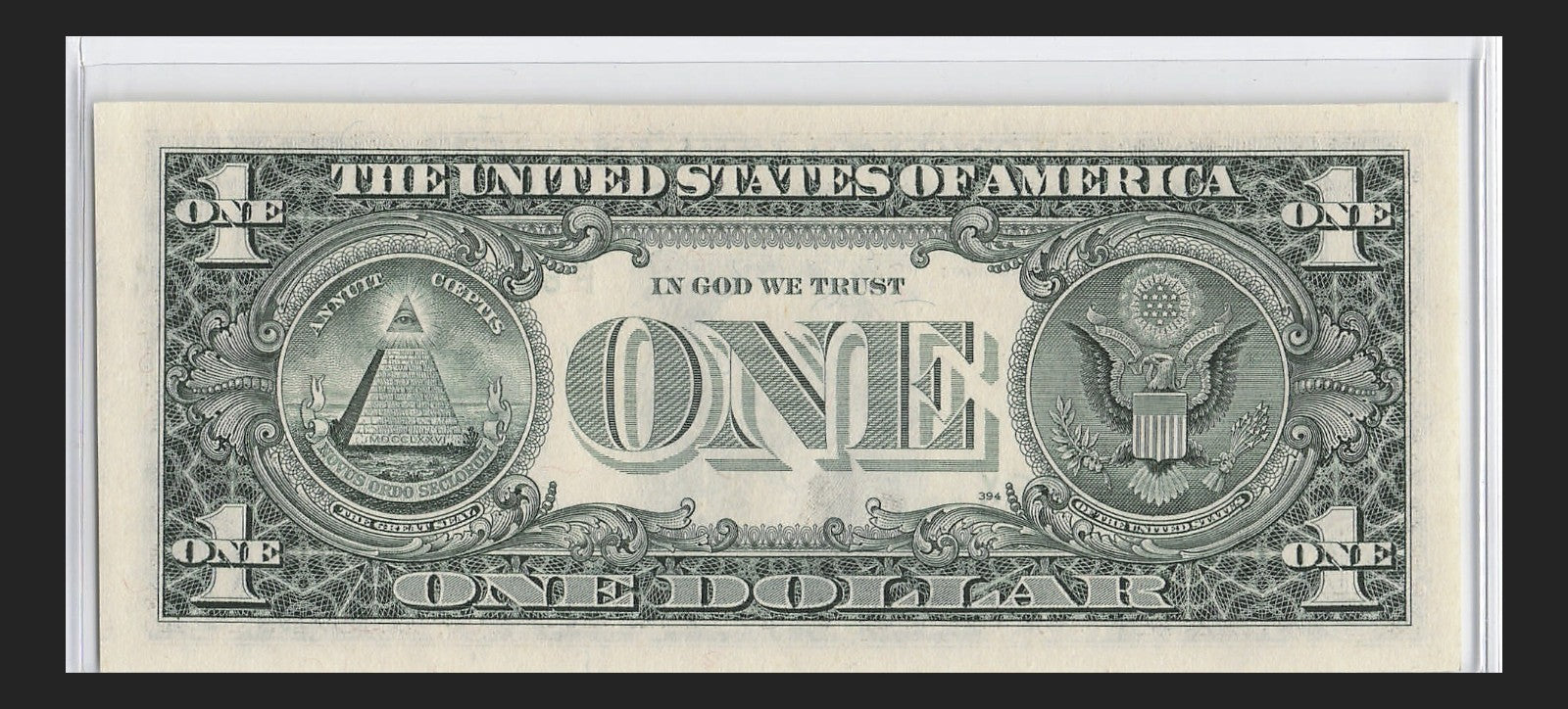 Radar Fancy Serial number One Dollar Bill FX Block X Run 1988A F62444426X
