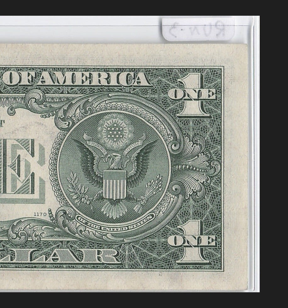 Star Note One Dollar Bill 1969 $1 K* Block Dallas Run 3 UNC