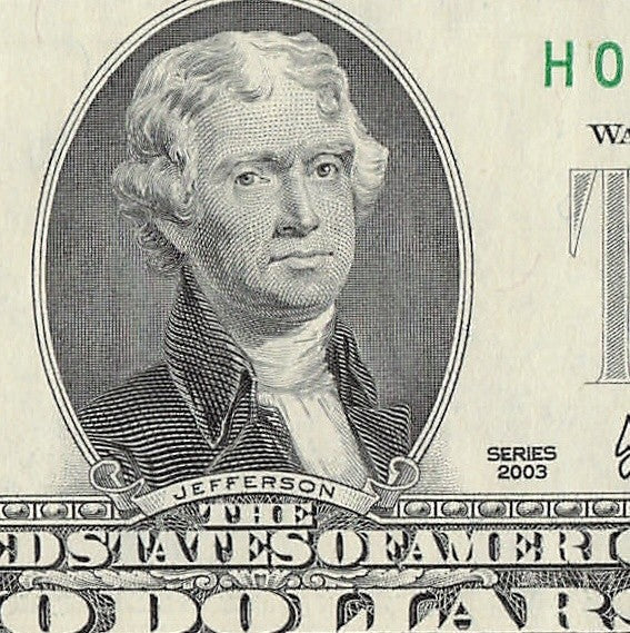 Binary Low Serial Number Star Note Two Dollar Bill H00004040* 4s 0s St Louis