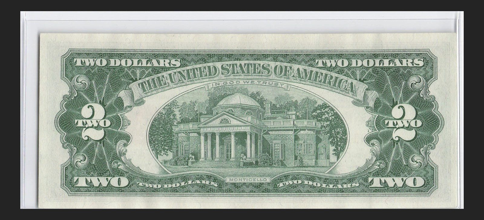 Five of a Kind 1s Fancy Serial Number Two Dollar Red Seal $2 1963A