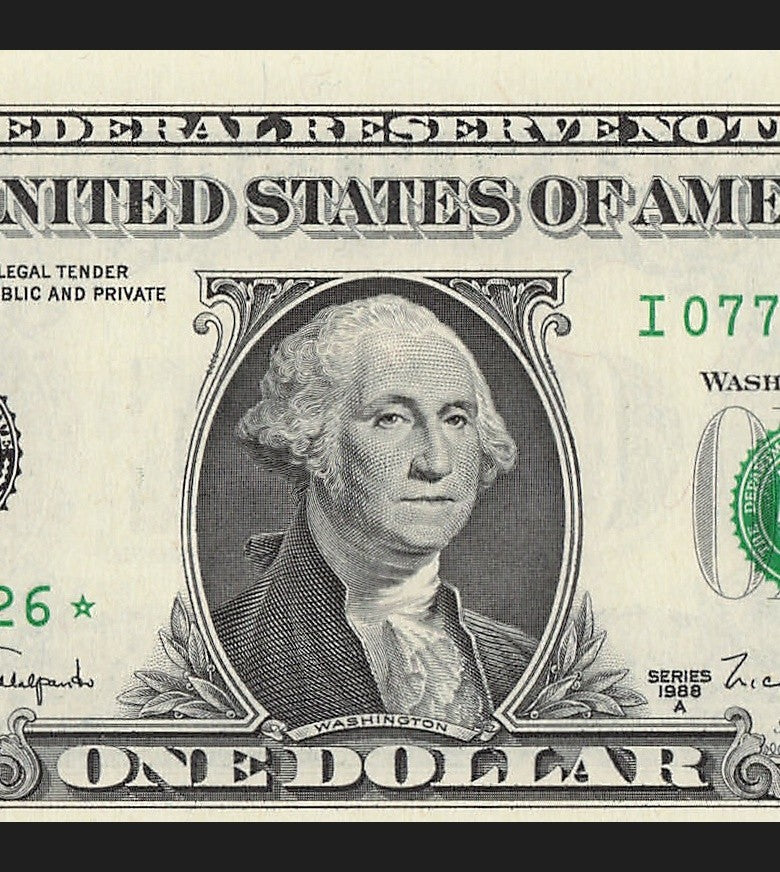 Star Note One Dollar Bill 1988A $1 I* Block Minneapolis Run 3 640K Sheet
