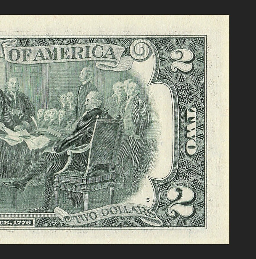 Binary Low Serial Number Star Note Two Dollar Bill D00004440* 4s 0s Cleveland