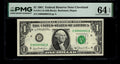 Low Serial Number 61 Fancy Serial Number One Dollar Bill PMG D00000061B